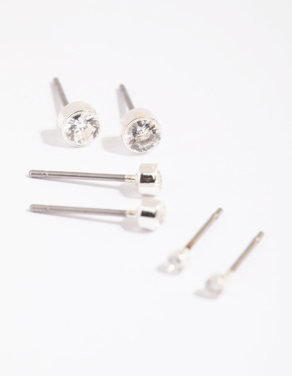 Silver Diamante Stud Pack