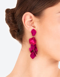 Fuchsia Petal Drop Earrings - link has visual effect only