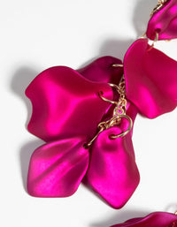 Fuchsia Petal Drop Earrings - link has visual effect only