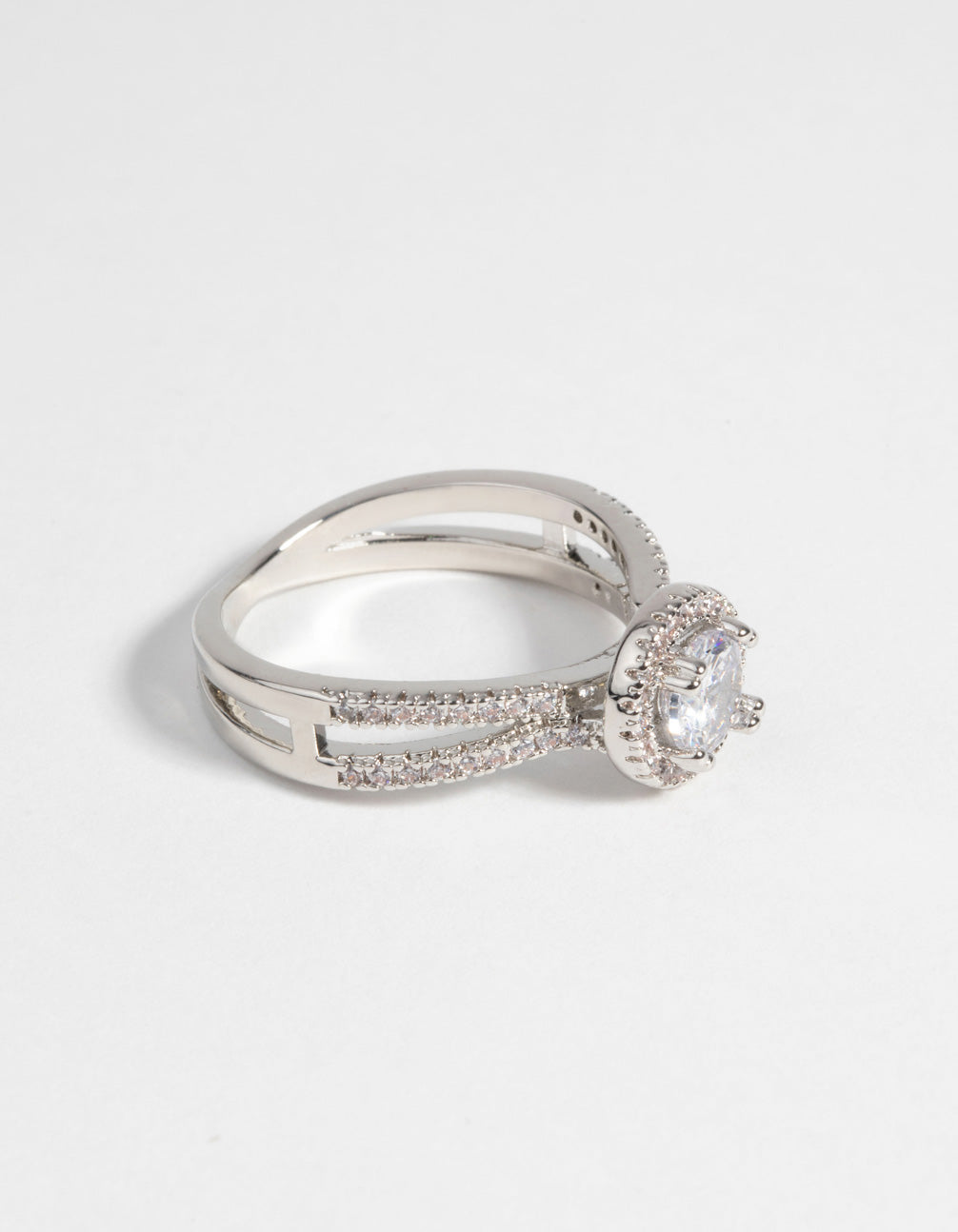 Silver Baguette Cubic Zirconia Ring
