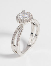 Silver Cubic Zirconia Ring - link has visual effect only