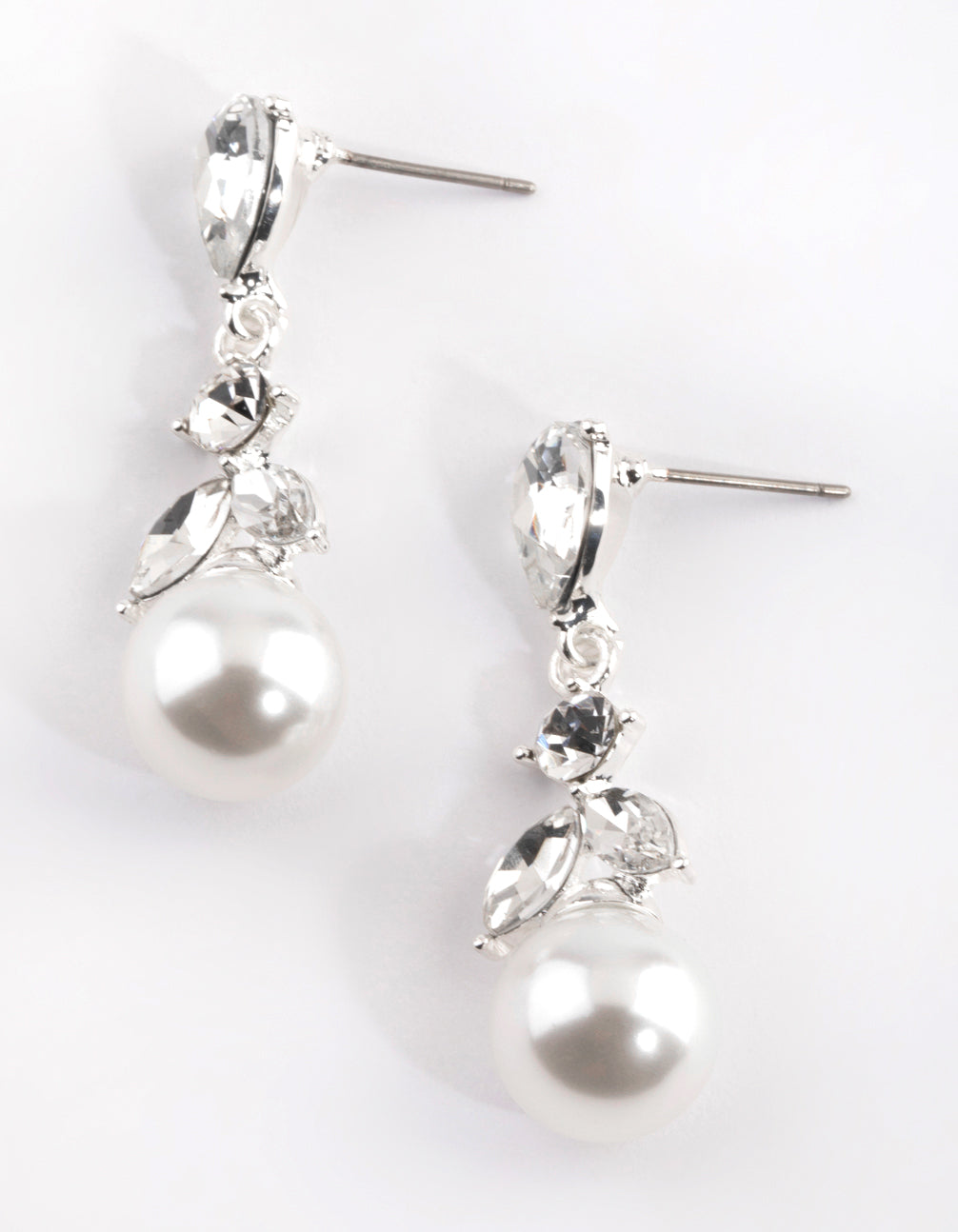Silver Pearl Drop Earrings