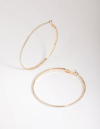 Gold Glitter Hoop Earrings - link has visual effect only