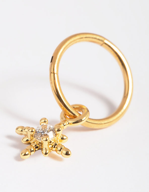 Gold Plated Titanium Crystal Star Clicker