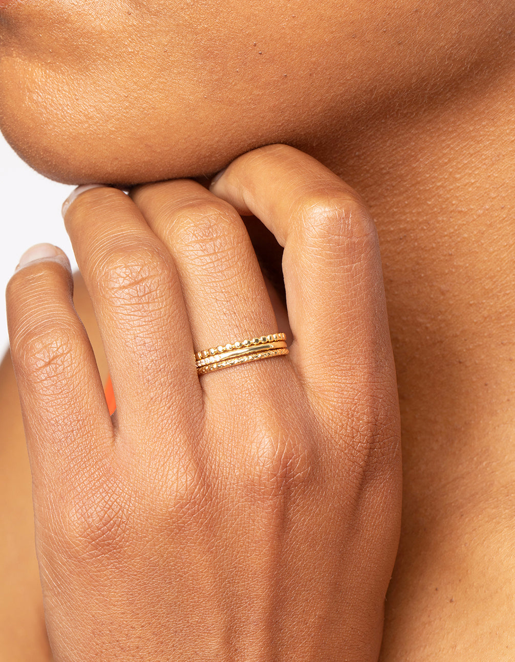 Gold Diamante Ring Stack Pack