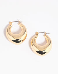 Gold-Plated Creole Hoop Earrings - link has visual effect only