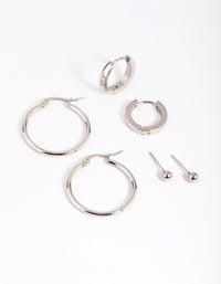 Stainless Steel Ball Stud Earring Pack - link has visual effect only