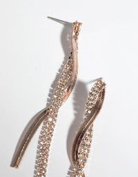 Rose Gold Snake Drop Earrings - link has visual effect only