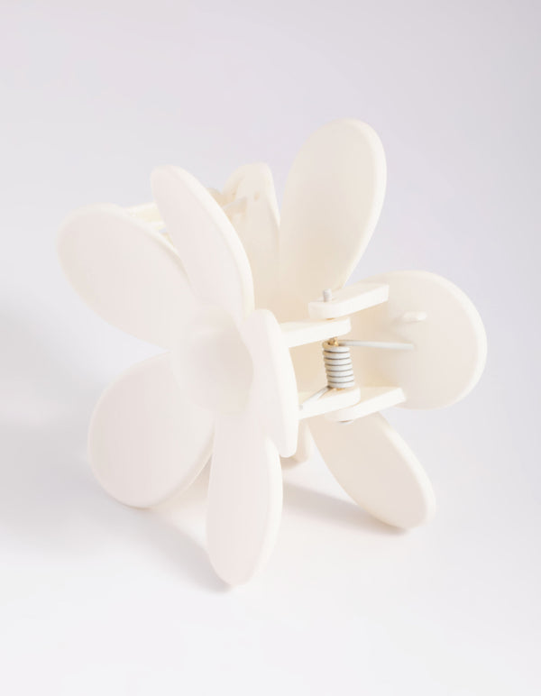 90s White Daisy Flower Claw