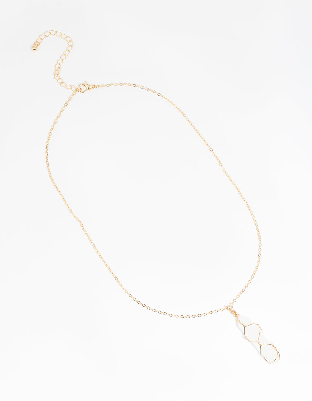 Gold Moonstone Shard Necklace