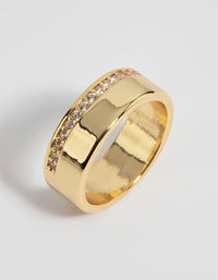 Gold Plated Cubic Zirconia Ring - link has visual effect only