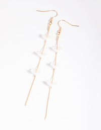 White Flower Drop Earrings - link has visual effect only