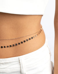 Gold Coin Layered Waist Chain - link has visual effect only