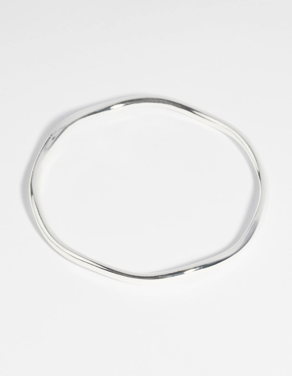 Silver Plated Wavy Bangle