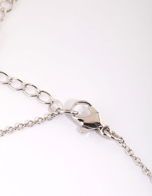 Silver Cubic Zirconia Tennis Anklet