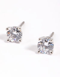 Silver Cubic Zirconia Stud Earrings - link has visual effect only