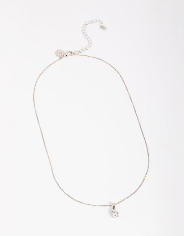Silver Cubic Zirconia Necklace