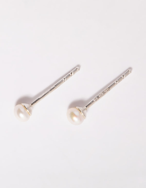 Sterling Silver Freshwater Pearl Stud Earrings