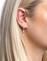 Gold Plated Dainty Huggie Hoop Earrings - link has visual effect only
