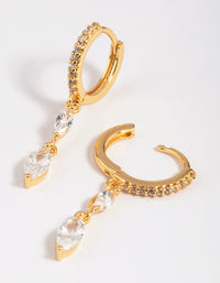 Gold Plated Dainty Huggie Hoop Earrings - link has visual effect only