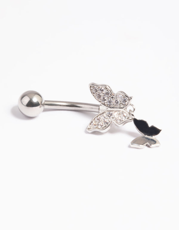 Surgical Steel Butterfly Belly Bar