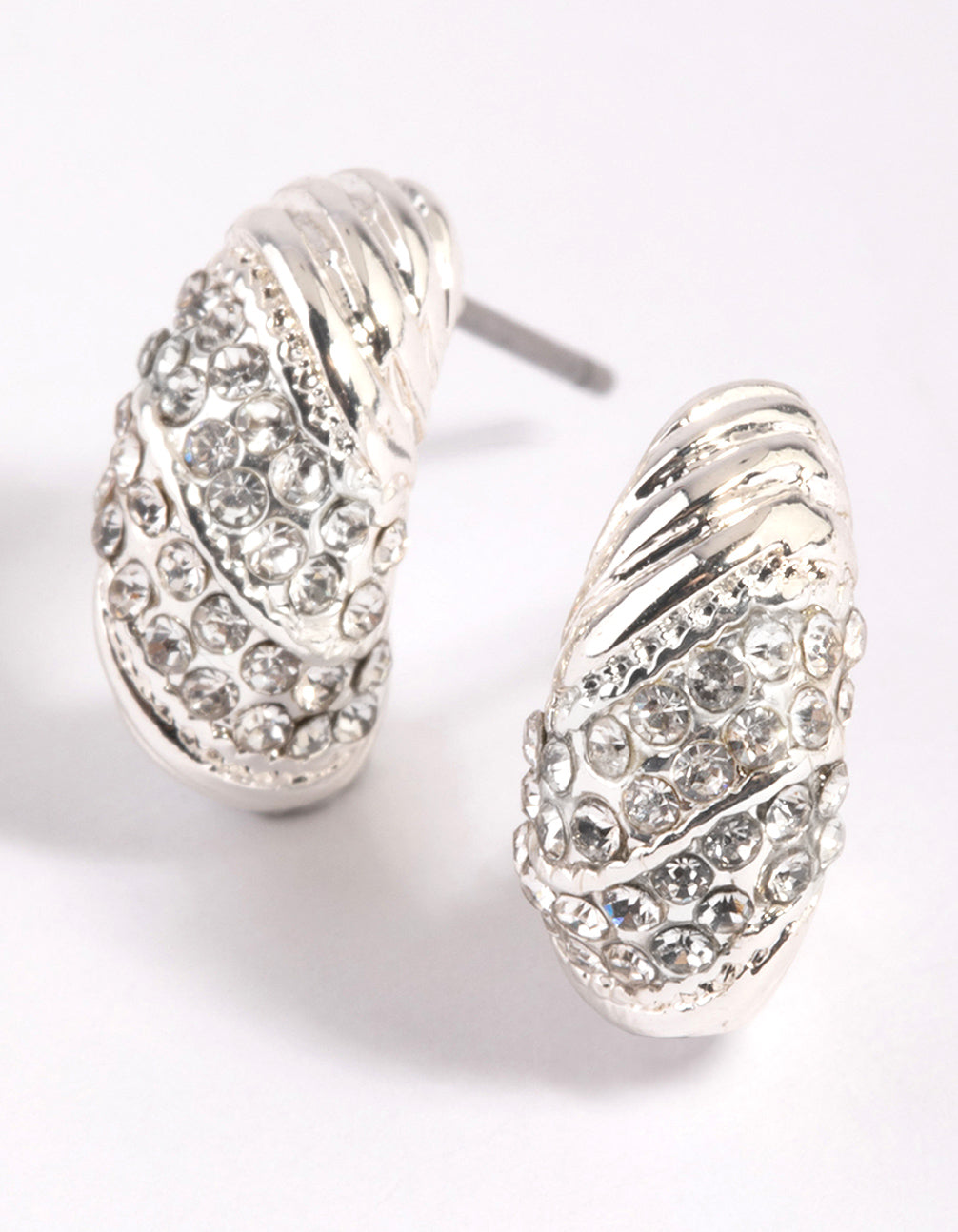 Silver Mini Mixed Text Hoop Earrings