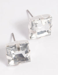 Silver Diamante Square Stud Earrings - link has visual effect only