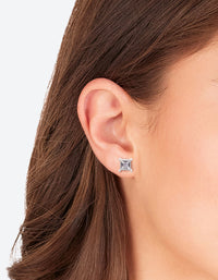 Silver Diamante Square Stud Earrings - link has visual effect only