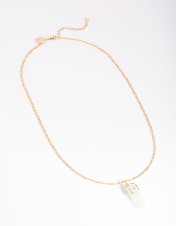 Green Fluorite Shard Necklace