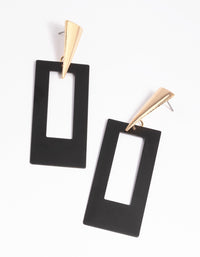 Black Triangular Drop Earrings - link has visual effect only