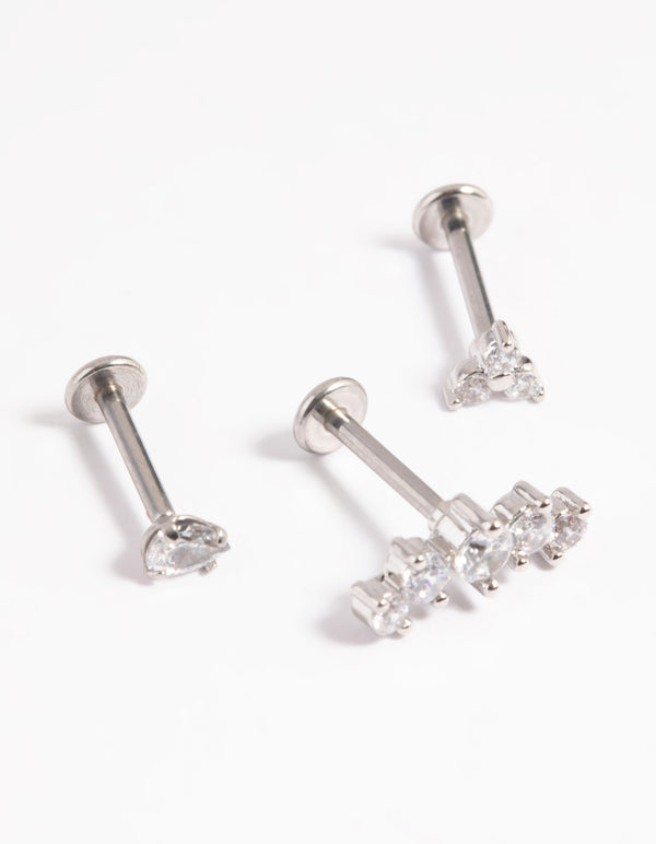 Surgical Steel Crawler Flat Back Pack