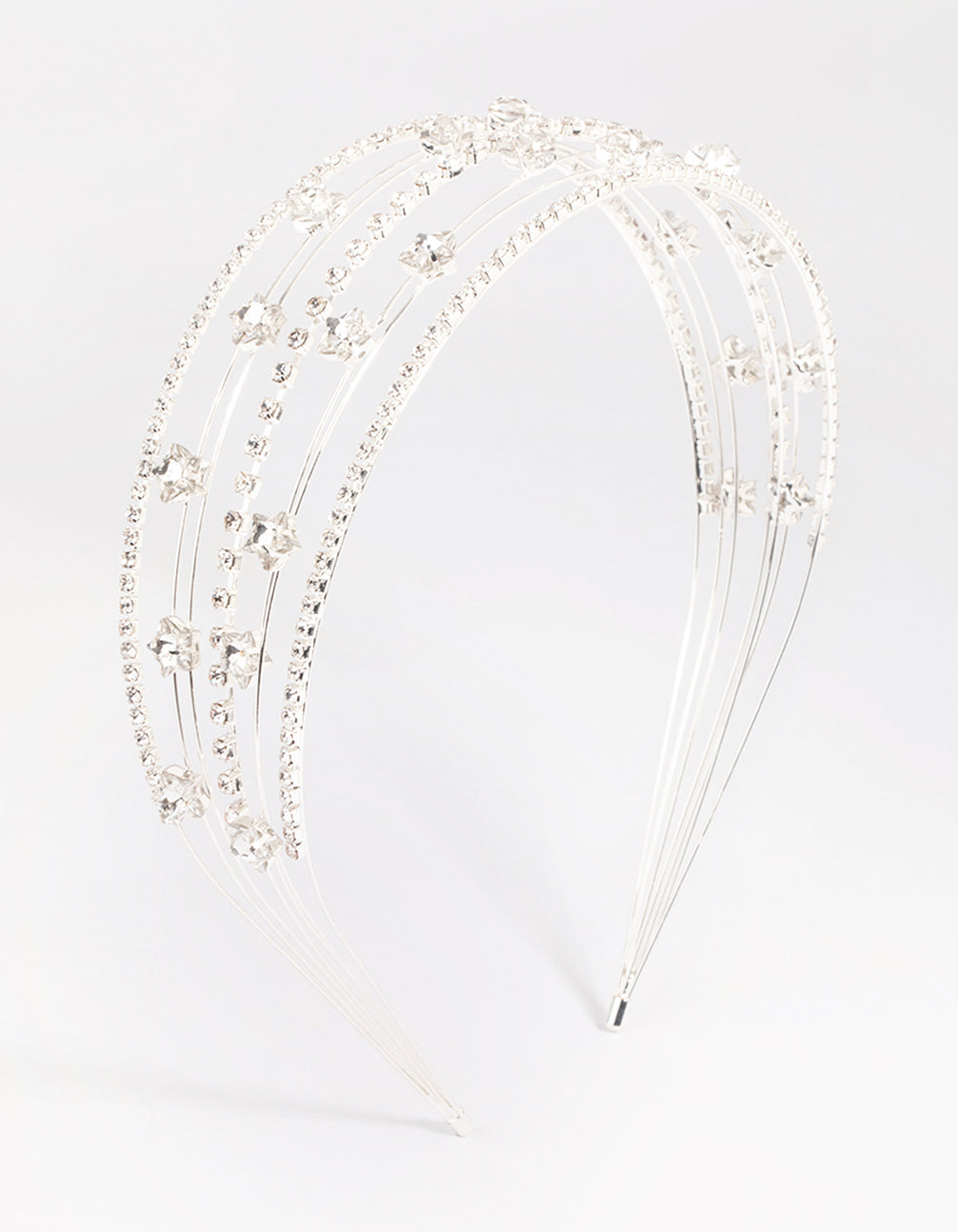 Silver Diamante Star Headband