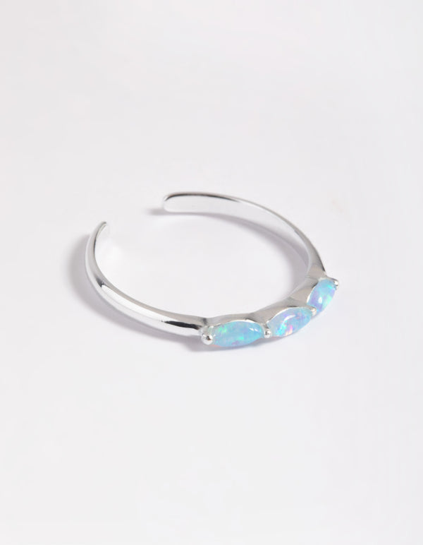 Sterling Silver Blue Opal Ring