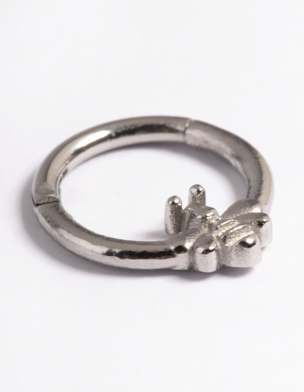 Surgical Steel Bee Clicker Ring