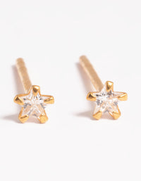 Gold Plated Sterling Silver Star Stud Earrings - link has visual effect only