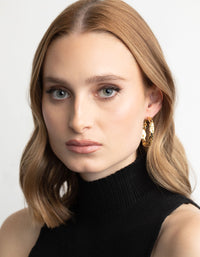 Gold Plated Hoop Earrings - link has visual effect only