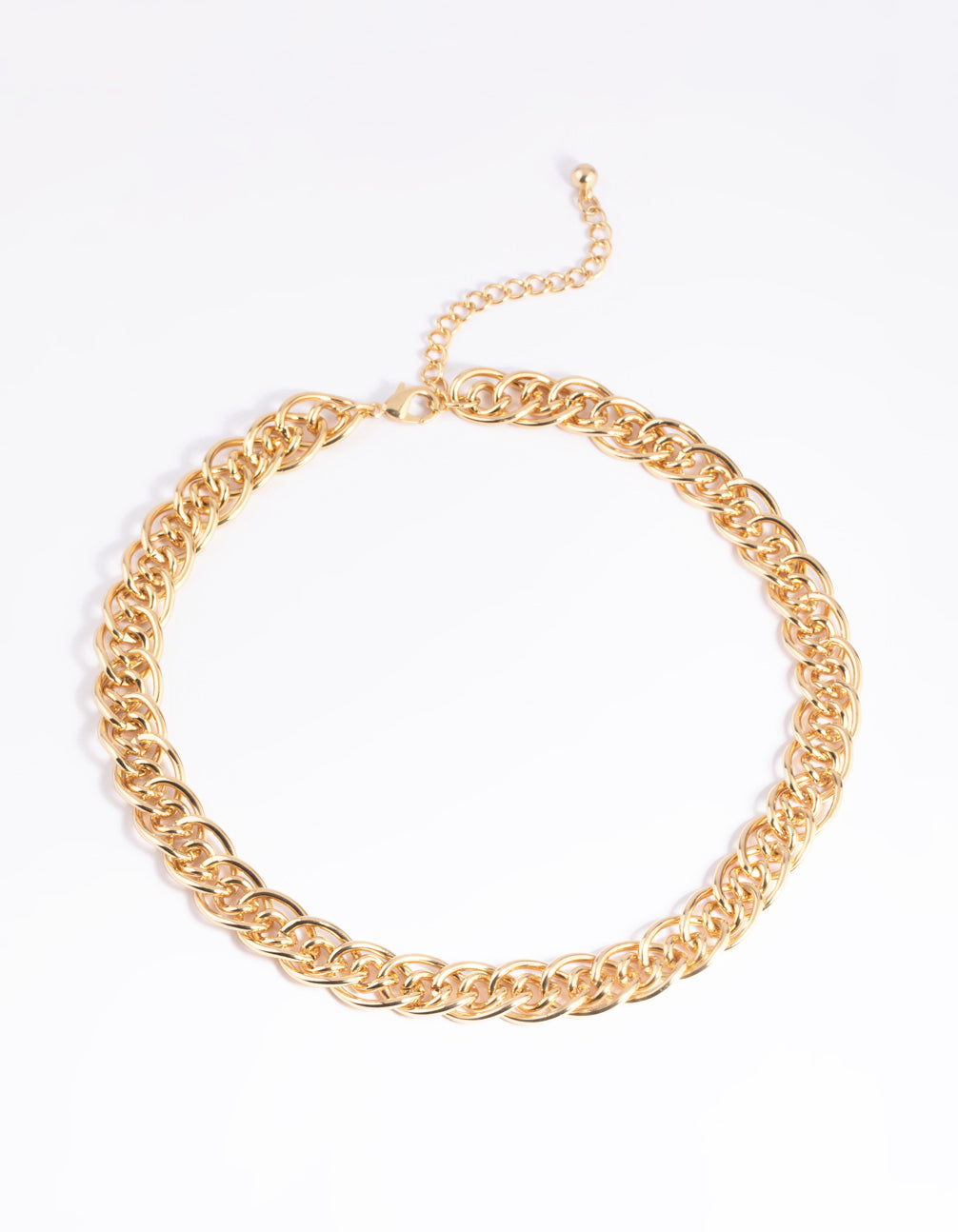 Gold Plated Oval Link Chain Necklace