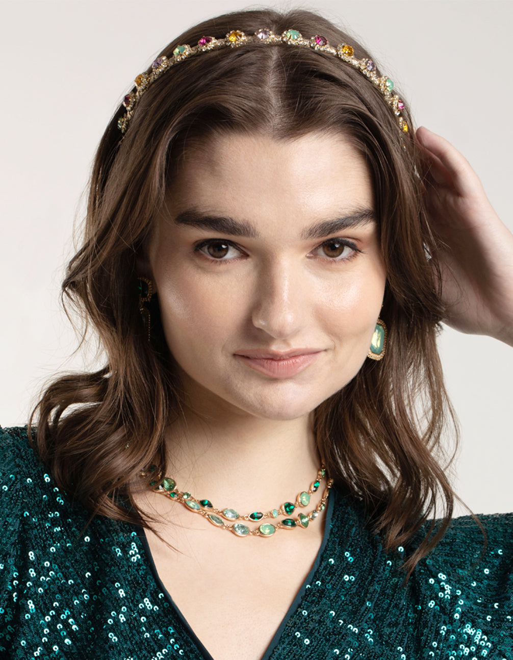 Mixed Stone Diamante Headband