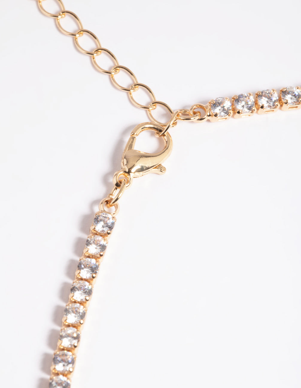 Gold Cubic Zirconia Droplet Choker