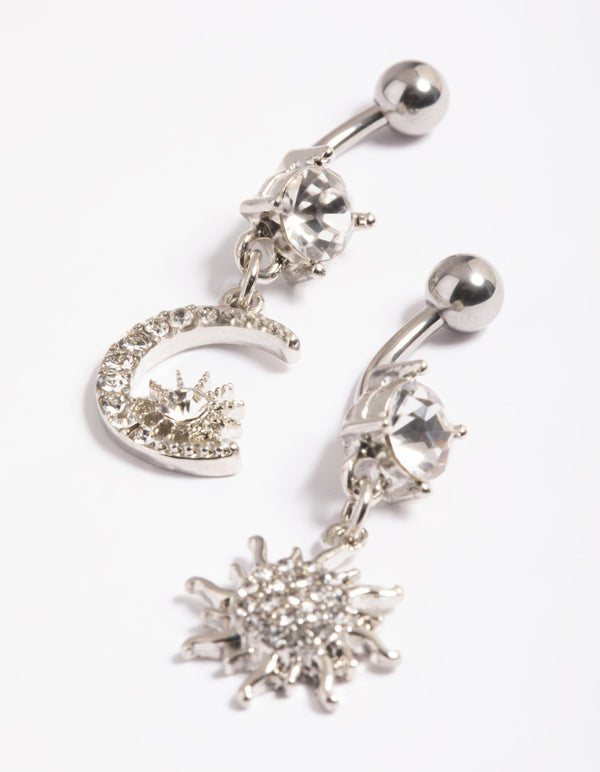 Surgical Steel Luna & Solstice Belly Ring Pack