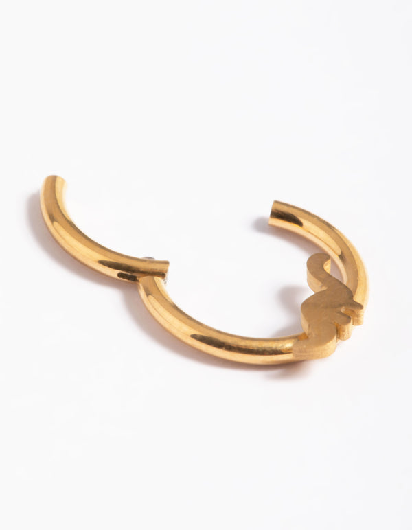 Gold Plated Surgical Steel Dino Clicker