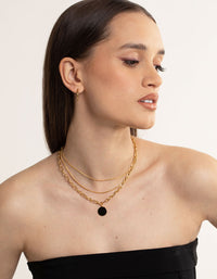 Waterproof Gold Plated Stainless Steel Thin Small Huggie Earrings - link has visual effect only