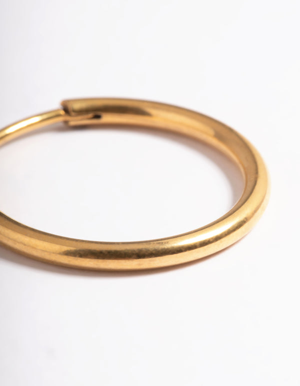 Gold Plated Surgical Steel Thin 18mm Hoop Earrings