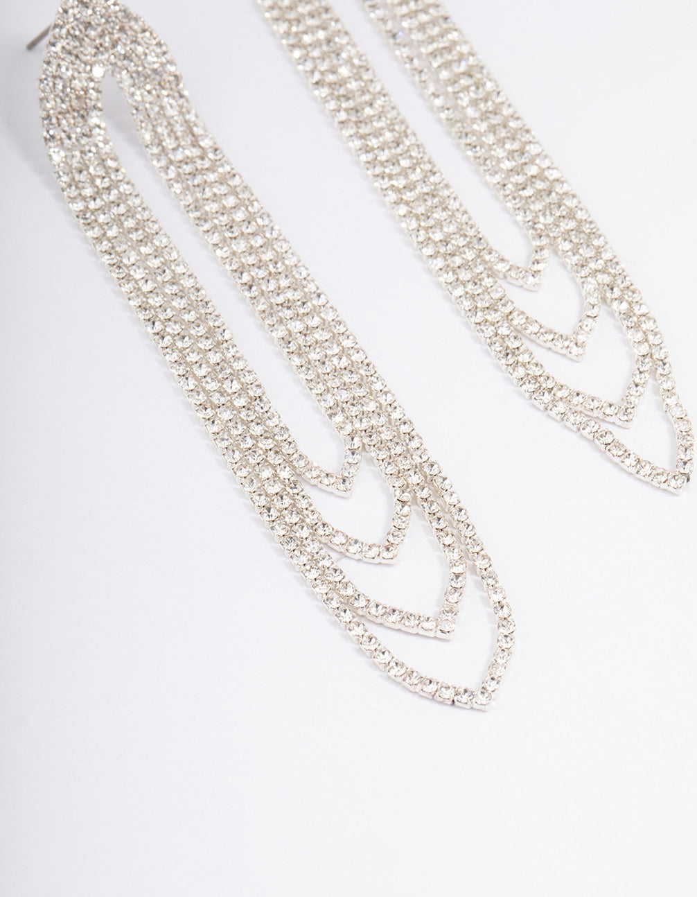 Gold Oval Cupchain Drop Earrings