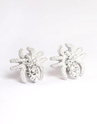 Silver Spider Stud Earrings - link has visual effect only