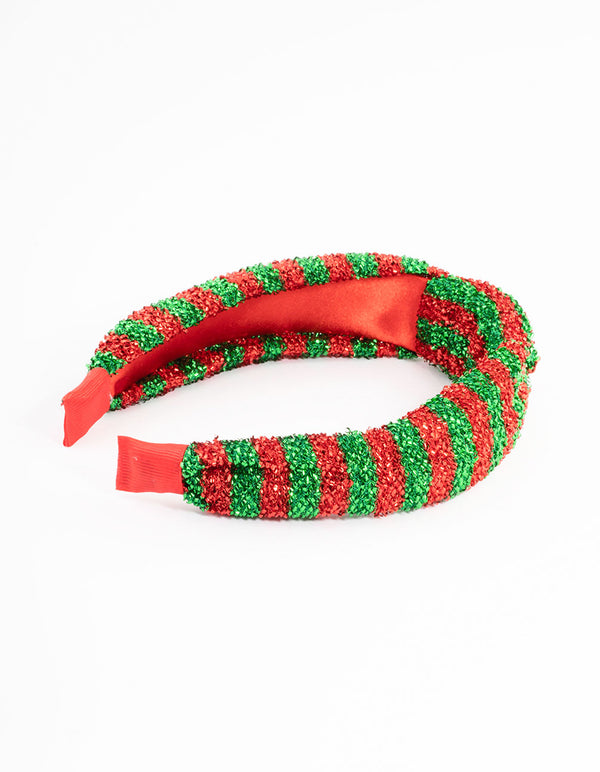 Kids Fabric Crinkle Stripe Knot Headband