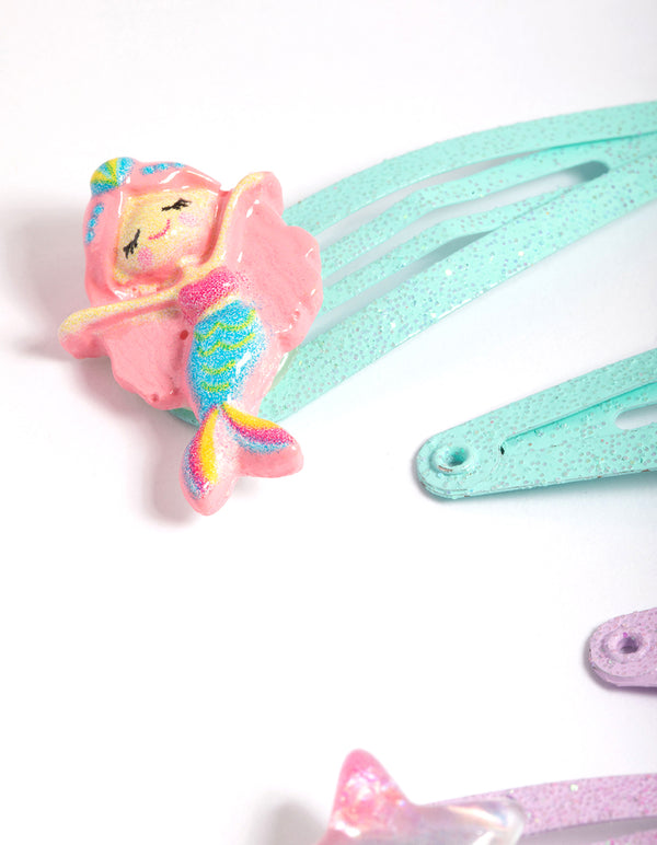 Kids Mermaid Scale Snaps 6-Pack