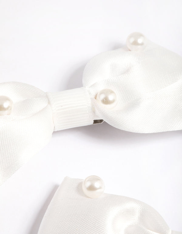 Kids Pearl Bow Clip Pack