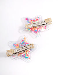Kids Plastic Sprinkle Star Clip Pack - link has visual effect only