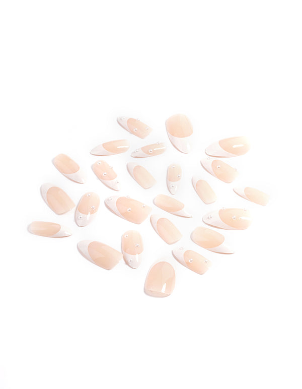 White Pearl Press On Nails